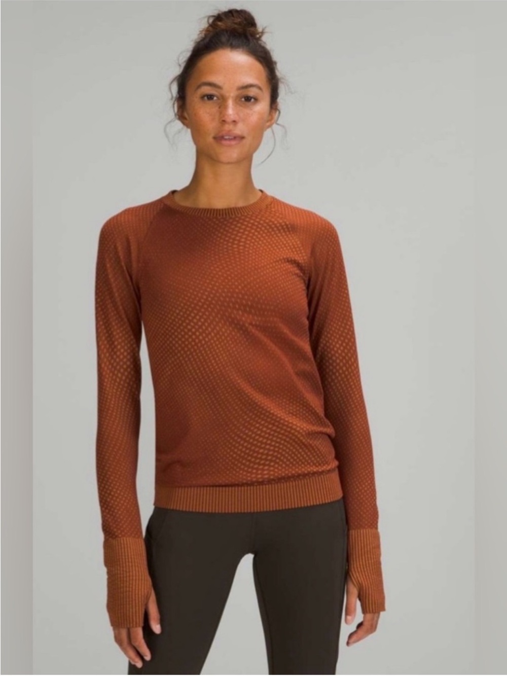 lululemon athletica Rust Lightweight Crew Sweater